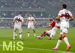 23.05.2026, Fussball DFB-Pokal 2025/2026, Finale, FC Bayern München - VfB Stuttgart, im Olympiastadion Berlin. Torschuss von Harry Kane (FC Bayern München) gegen Chema Andres Baixauli Jose Maria (Stuttgart) zum 2:0.