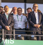 23.05.2026, Fussball DFB-Pokal 2025/2026, Finale, FC Bayern München - VfB Stuttgart, im Olympiastadion Berlin. Ehrentribüne, v.li: Rouven Kasper (VORSTAND MARKETING UND VERTRIEB, FC Bayern), Ehren-Präsident Uli Hoeneß (FC Bayern München, Hoeness),  Sportvorstand Max Eberl (Bayern München), Vorstandsvorsitzender Jan-Christian Dreesen (FC Bayern München), 