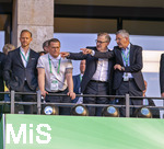 23.05.2026, Fussball DFB-Pokal 2025/2026, Finale, FC Bayern München - VfB Stuttgart, im Olympiastadion Berlin. Ehrentribüne, v.li: mit Rouven Kasper (VORSTAND MARKETING UND VERTRIEB, FC Bayern), Sportvorstand Max Eberl (Bayern München), Vorstandsvorsitzender Jan-Christian Dreesen (FC Bayern München), Präsident Herbert Hainer (FC Bayern). 