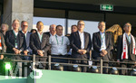 23.05.2026, Fussball DFB-Pokal 2025/2026, Finale, FC Bayern München - VfB Stuttgart, im Olympiastadion Berlin. Ehrentribüne, v.li: Rouven Kasper (VORSTAND MARKETING UND VERTRIEB, FC Bayern), Ehren-Präsident Uli Hoeneß (FC Bayern München, Hoeness),  Sportvorstand Max Eberl (Bayern München), Vorstandsvorsitzender Jan-Christian Dreesen (FC Bayern München), Präsident Herbert Hainer (FC Bayern), Ministerpräsident Cem Özdemir (Baden Württemberg, die Grünen), 
