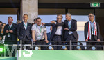 23.05.2026, Fussball DFB-Pokal 2025/2026, Finale, FC Bayern München - VfB Stuttgart, im Olympiastadion Berlin. Ehrentribüne, v.li: mit Rouven Kasper (VORSTAND MARKETING UND VERTRIEB, FC Bayern), Sportvorstand Max Eberl (Bayern München), Vorstandsvorsitzender Jan-Christian Dreesen (FC Bayern München), Präsident Herbert Hainer (FC Bayern), re: Ministerpräsident Cem Özdemir (die Grünen Baden Württemberg)
