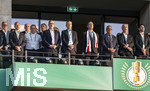 23.05.2026, Fussball DFB-Pokal 2025/2026, Finale, FC Bayern München - VfB Stuttgart, im Olympiastadion Berlin. Ehrentribüne, v.li: Ex-Vorstandsvorsitzender Karl-Heinz Rummenigge (FC Bayern München), Rouven Kasper (VORSTAND MARKETING UND VERTRIEB, FC Bayern), Ehren-Präsident Uli Hoeneß (FC Bayern München, Hoeness),  Sportvorstand Max Eberl (Bayern München), Vorstandsvorsitzender Jan-Christian Dreesen (FC Bayern München), Präsident Herbert Hainer (FC Bayern), Ministerpräsident Cem Özdemir (Baden Württemberg, die Grünen), 
