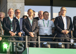23.05.2026, Fussball DFB-Pokal 2025/2026, Finale, FC Bayern München - VfB Stuttgart, im Olympiastadion Berlin. Ehrentribüne, v.li: Rouven Kasper (VORSTAND MARKETING UND VERTRIEB, FC Bayern), Ehren-Präsident Uli Hoeneß (FC Bayern München, Hoeness),  Sportvorstand Max Eberl (Bayern München), Vorstandsvorsitzender Jan-Christian Dreesen (FC Bayern München),   