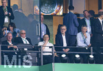 23.05.2026, Fussball DFB-Pokal 2025/2026, Finale, FC Bayern München - VfB Stuttgart, im Olympiastadion Berlin. Ehrentribüne, v.li:  Ehren-Präsident Uli Hoeneß (FC Bayern München, Hoeness),  Sportvorstand Max Eberl (Bayern München), Vorstandsvorsitzender Jan-Christian Dreesen (FC Bayern München), Präsident Herbert Hainer (FC Bayern), 