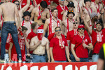 23.05.2026, Fussball DFB-Pokal 2025/2026, Finale, FC Bayern München - VfB Stuttgart, im Olympiastadion Berlin. Bayernfans in ihrer Kurve. 