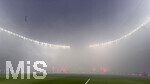 23.05.2026, Fussball DFB-Pokal 2025/2026, Finale, FC Bayern München - VfB Stuttgart, im Olympiastadion Berlin. Wegen übermässig vielen Pyros der Bayernfans und Stuttgarter Fans steht das gesamte Stadion unter Rauchschwaden,