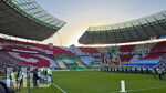 23.05.2026, Fussball DFB-Pokal 2025/2026, Finale, FC Bayern München - VfB Stuttgart, im Olympiastadion Berlin. Stuttgartfans in ihrer Kurve mit Choreografie, Affle und Pferdle, i glaub i seh scho dobblt