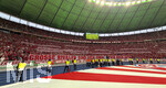 23.05.2026, Fussball DFB-Pokal 2025/2026, Finale, FC Bayern München - VfB Stuttgart, im Olympiastadion Berlin. Bayernfans in ihrer Kurve mit Protesten gegen den DFB und die DFL.  Große Rivalen sind sich einig, Fick Dich DFB!