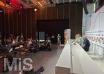 27.05.2026, Fussball DFB-Nationalmannschaft Deutschland, Trainingslager vor der WM, Auftakt-Pressekonferenz im Medienzentrum HALFTIME bei ADIDAS, in Herzogenaurach. AM Podium stellt Sportdirektor Trainer Julian Nagelsmann (Deutschland) und Sportdirektor Rudi Völler (Deutschland) den Fragen der Journalisten