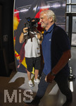 27.05.2026, Fussball DFB-Nationalmannschaft Deutschland, Trainingslager vor der WM, Auftakt-Pressekonferenz im Medienzentrum HALFTIME bei ADIDAS, in Herzogenaurach. Am Ende der PK, Sportdirektor Rudi Völler (Deutschland) im Halbschatten