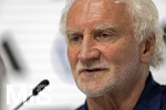 27.05.2026, Fussball DFB-Nationalmannschaft Deutschland, Trainingslager vor der WM, Auftakt-Pressekonferenz im Medienzentrum HALFTIME bei ADIDAS, in Herzogenaurach. Sportdirektor Rudi Völler (Deutschland) 