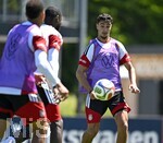 28.05.2026, Fussball DFB-Nationalmannschaft Deutschland, Trainingslager vor der WM in Herzogenaurach, im Homeground bei ADIDAS. Erste Trainingseinheit auf dem Adidas-Sportplatz, Antonio Rüdiger (Deutschland) und Alexander Pavlovic (Deutschland) 