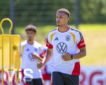 28.05.2026, Fussball DFB-Nationalmannschaft Deutschland, Trainingslager vor der WM in Herzogenaurach, im Homeground bei ADIDAS. Erste Trainingseinheit auf dem Adidas-Sportplatz, Malick Thiaw (Deutschland) 