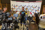 28.05.2026, Fussball DFB-Nationalmannschaft Deutschland, Trainingslager vor der WM in Herzogenaurach, im Homeground bei ADIDAS. Medienrunde nach dem Training mit einigen Spielern der Nationalmannschaft und der anwesenden Presse. Jonathan Tah (Deutschland) 
