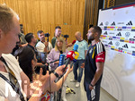 28.05.2026, Fussball DFB-Nationalmannschaft Deutschland, Trainingslager vor der WM in Herzogenaurach, im Homeground bei ADIDAS. Medienrunde nach dem Training mit einigen Spielern der Nationalmannschaft und der anwesenden Presse. Jonathan Tah (Deutschland)   