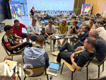 28.05.2026, Fussball DFB-Nationalmannschaft Deutschland, Trainingslager vor der WM in Herzogenaurach, im Homeground bei ADIDAS. Medienrunde nach dem Training mit einigen Spielern der Nationalmannschaft und der anwesenden Presse. li: Nathaniel Brown (Deutschland) 