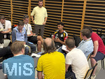 28.05.2026, Fussball DFB-Nationalmannschaft Deutschland, Trainingslager vor der WM in Herzogenaurach, im Homeground bei ADIDAS. Medienrunde nach dem Training mit einigen Spielern der Nationalmannschaft und der anwesenden Presse. re: Nathaniel Brown (Deutschland) 