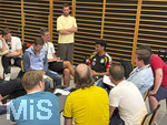 28.05.2026, Fussball DFB-Nationalmannschaft Deutschland, Trainingslager vor der WM in Herzogenaurach, im Homeground bei ADIDAS. Medienrunde nach dem Training mit einigen Spielern der Nationalmannschaft und der anwesenden Presse. re: Nathaniel Brown (Deutschland) 