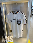 28.05.2026, Herzogenaurach in Bayern, ADIDAS-Outlet-Shop, Adidas Brand Store - Herzo Base, innen eine Ausstellung zur kommenden WM2026 mit der Serie Heimtrikots von 40 Jahren WM-Geschichte