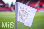 31.05.2026, Fussball Freundschafts-Länderspiele 3.Spieltag, Deutschland - Finnland, in der Mewa-Arena Mainz, Eckfahne mit DFB-Logo