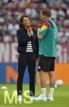 31.05.2026, Fussball Freundschafts-Länderspiele 3.Spieltag, Deutschland - Finnland, in der Mewa-Arena Mainz, v.l. Moderatorin Katrin Müller-Hohenstein (Deutschland) mit Trainer Julian Nagelsmann (Deutschland) im Interview