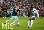 31.05.2026, Fussball Freundschafts-Länderspiele 3.Spieltag, Deutschland - Finnland, in der Mewa-Arena Mainz, v.l. Lennart Karl (Deutschland) setzt sich durch.