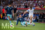 31.05.2026, Fussball Freundschafts-Länderspiele 3.Spieltag, Deutschland - Finnland, in der Mewa-Arena Mainz, Aleksander Pavlovic (Deutschland), Lennart Karl (Deutschland) grätscht gegen Adam Marhiev (Finnland)