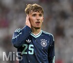 31.05.2026, Fussball Freundschafts-Länderspiele 3.Spieltag, Deutschland - Finnland, in der Mewa-Arena Mainz, Lennart Karl (Deutschland) nachdenklich.