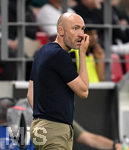 31.05.2026, Fussball Freundschafts-Länderspiele 3.Spieltag, Deutschland - Finnland, in der Mewa-Arena Mainz, Trainer Jacob Friis (Finnland) nachdenklich.