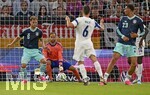 31.05.2026, Fussball Freundschafts-Länderspiele 3.Spieltag, Deutschland - Finnland, in der Mewa-Arena Mainz, v.l. Joshua Kimmich (Deutschland), Torwart Oliver Baumann (Deutschland) Leo Walta (Finnland) und Felix Nmecha (Deutschland) 
