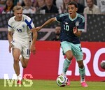 31.05.2026, Fussball Freundschafts-Länderspiele 3.Spieltag, Deutschland - Finnland, in der Mewa-Arena Mainz, v.l. Topi Keskinen (Finnland) gegen Jamal Musiala (Deutschland) 