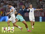 31.05.2026, Fussball Freundschafts-Länderspiele 3.Spieltag, Deutschland - Finnland, in der Mewa-Arena Mainz, v.l. Adam Markhiev (Finnland) gegen Felix Nmecha (Deutschland) . Topi Keskinen (Finnland) 
