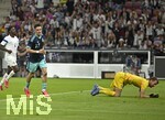 31.05.2026, Fussball Freundschafts-Länderspiele 3.Spieltag, Deutschland - Finnland, in der Mewa-Arena Mainz, v.l. Florian Wirtz (Deutschland) jubelt, Torwart Lukas Hradecky (Finnland) ist geschlagen.