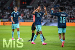 31.05.2026, Fussball Freundschafts-Länderspiele 3.Spieltag, Deutschland - Finnland, in der Mewa-Arena Mainz, Jamal Musiala (Deutschland) freut sich über das Tor zum 4:0, Nathaniel Brown (Deutschland)