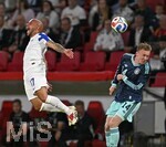 31.05.2026, Fussball Freundschafts-Länderspiele 3.Spieltag, Deutschland - Finnland, in der Mewa-Arena Mainz, v.l. Nikolai Alho (Finnland) gegen Maximilian Beier (Deutschland) 