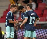 31.05.2026, Fussball Freundschafts-Länderspiele 3.Spieltag, Deutschland - Finnland, in der Mewa-Arena Mainz, Torjubel v.l. Joshua Kimmich (Deutschland), Jamal Musiala (Deutschland) und Florian Wirtz (Deutschland) 
