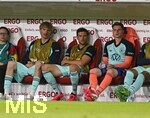 31.05.2026, Fussball Freundschafts-Länderspiele 3.Spieltag, Deutschland - Finnland, in der Mewa-Arena Mainz, Ersatzbank . v.l. ANick Woltemade (Deutschland), Leon Goretzka (Deutschland) und Torwart Jonas Urbig (Deutschland) 