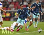 31.05.2026, Fussball Freundschafts-Länderspiele 3.Spieltag, Deutschland - Finnland, in der Mewa-Arena Mainz, Jamal Musiala (Deutschland) setzt sich durch.