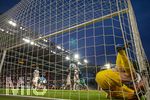 31.05.2026, Fussball Freundschafts-Länderspiele 3.Spieltag, Deutschland - Finnland, in der Mewa-Arena Mainz, Torschuss zum 1:0 von Deniz Undav (mitte, Deutschland), Torwart Lukas Hradecky (re, Finnland) liegt geschlagen am Boden.