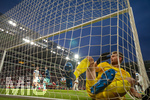 31.05.2026, Fussball Freundschafts-Länderspiele 3.Spieltag, Deutschland - Finnland, in der Mewa-Arena Mainz, Torschuss zum 1:0 von Deniz Undav (mitte, Deutschland), Torwart Lukas Hradecky (re, Finnland) liegt geschlagen am Boden.