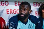 31.05.2026, Fussball Freundschafts-Länderspiele 3.Spieltag, Deutschland - Finnland, in der Mewa-Arena Mainz, Antonio Rüdiger (Deutschland) sitzt auf der Auswechselbank, 