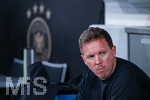 31.05.2026, Fussball Freundschafts-Länderspiele 3.Spieltag, Deutschland - Finnland, in der Mewa-Arena Mainz, Trainer Julian Nagelsmann (Deutschland) mit DFB-Logo im Hintergrund, 