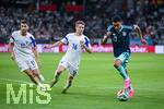 31.05.2026, Fussball Freundschafts-Länderspiele 3.Spieltag, Deutschland - Finnland, in der Mewa-Arena Mainz, Adam Marhiev (Finnland), Aniss Suhonen (Finnland), Jamal Musiala (Deutschland)
