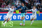31.05.2026, Fussball Freundschafts-Länderspiele 3.Spieltag, Deutschland - Finnland, in der Mewa-Arena Mainz, Samuli Miettinen (Finnland), Leroy Sane (Deutschland), Aniss Suhonen (Finnland)