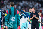 31.05.2026, Fussball Freundschafts-Länderspiele 3.Spieltag, Deutschland - Finnland, in der Mewa-Arena Mainz, Torwart Manuel Neuer (Deutschland), Leroy Sane (Deutschland), Trainer Julian Nagelsmann (Deutschland) 