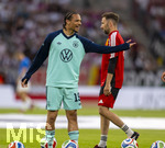 31.05.2026, Fussball Freundschafts-Länderspiele 3.Spieltag, Deutschland - Finnland, in der Mewa-Arena Mainz, Leroy Sane (Deutschland) lachend beim Aufwärmen.
