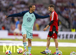 31.05.2026, Fussball Freundschafts-Länderspiele 3.Spieltag, Deutschland - Finnland, in der Mewa-Arena Mainz, Leroy Sane (Deutschland) lachend beim Aufwärmen.