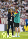 31.05.2026, Fussball Freundschafts-Länderspiele 3.Spieltag, Deutschland - Finnland, in der Mewa-Arena Mainz, v.li: ZDF-Moderatorin Kathrin Müller Hohenstein im Interview mit Bundestrainer Julian Nagelsmann (Deutschland) 