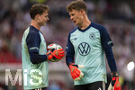 31.05.2026, Fussball Freundschafts-Länderspiele 3.Spieltag, Deutschland - Finnland, in der Mewa-Arena Mainz, v.li: Torwart Jonas Urbig (Deutschland) und Torwart Alexander Nübel (Deutschland) 