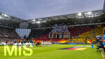 31.05.2026, Fussball Freundschafts-Länderspiele 3.Spieltag, Deutschland - Finnland, in der Mewa-Arena Mainz, Fanchoreografie in der deutschen Fankurve: Lets Go 